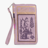 Alice in Wonderland Book Wallet in Purple Vinyl