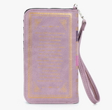 Alice in Wonderland Book Wallet in Purple Vinyl