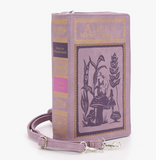 Alice in Wonderland - Book Clutch Bag in Purple Vinyl