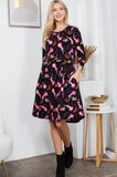 Axolotls Print Winter Tunic Dress