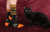 Vintage Black Cat Crew Socks