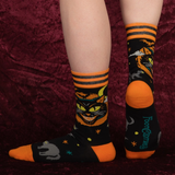 Vintage Black Cat Crew Socks