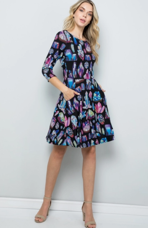 Crystal Print Winter Tunic