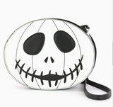 Glow in the Dark White Jack O Lantern Shoulder Bag