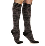 Bat Damask  - Knee High Socks