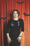 Deadly Dame Cropped Cardigan Black