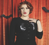Deadly Dame Cropped Cardigan Black