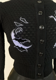 Deadly Dame Cropped Cardigan Black