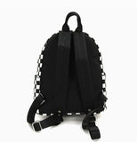 Black and White Checkered Canvas - Mini Backpack