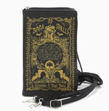 Compendium of Magic Works - Black and Gold Book Clutch Bag