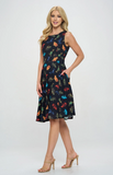 Colorful Frog Print - Dress