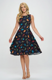 Colorful Frog Print - Dress