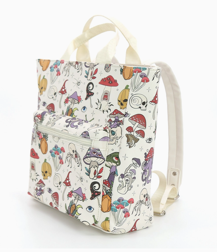 gothic mini backpack Goth Mushroom Mini Backpack – Universe In The Clouds