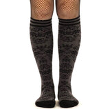 Bat Damask  - Knee High Socks