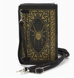 Compendium of Magic Works - Black and Gold Book Clutch Bag