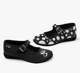 Chocolaticas® Black Moosh Women's Mary Jane Flat