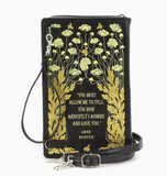 Pride and Prejudice Floral Book Clutch Bag
