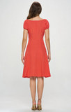 Red Polka Dot Print Dress