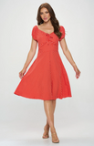 Red Polka Dot Print Dress