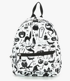 Spooky Nights Collage Mini Backpack. Halloween Backpack