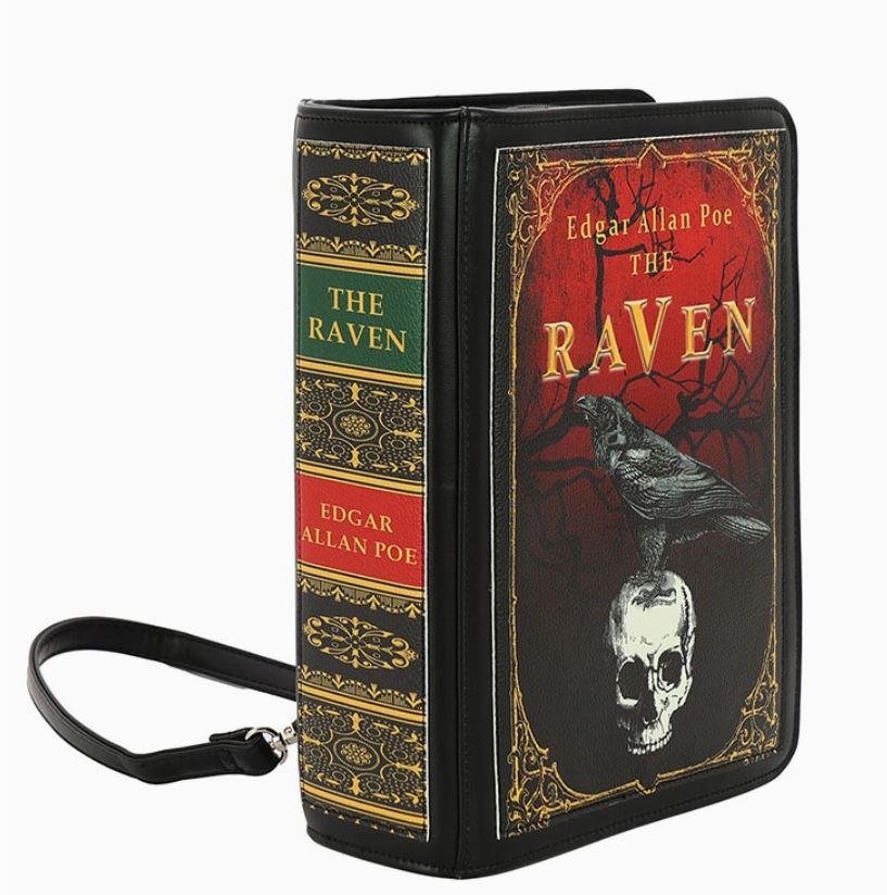 edgar allan poe mini backpack The Raven Vintage Book Goth Backpack – Universe In The Clouds
