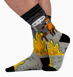 This is Fine: Noir Edition Crew Socks