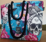 BB Flower Skull Shoulder Beach Bag