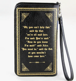 Alice In Wonderland -  Wallet In Black and Gold Vinyl