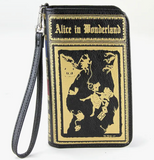 Alice In Wonderland -  Wallet In Black and Gold Vinyl