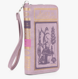 Alice in Wonderland Book Wallet in Purple Vinyl