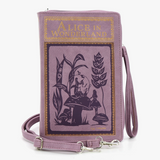 Alice in Wonderland - Book Clutch Bag in Purple Vinyl