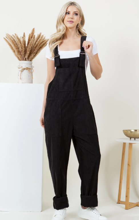 Black Corduroy Overall