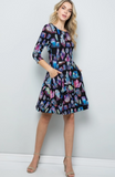 Crystal Print Winter Tunic - Dress