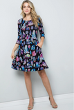 Crystal Print Winter Tunic - Dress