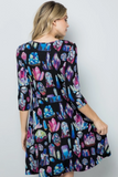 Crystal Print Winter Tunic - Dress