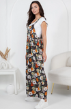 Flower Print Overall