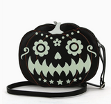 Glow in the Dark Jack-O-Lantern Crossbody Bag