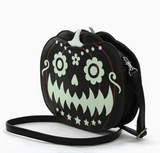 Glow in the Dark Jack-O-Lantern Crossbody Bag