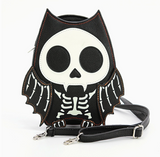 Glow in the Dark Skeleton Bat Shoulder Bag