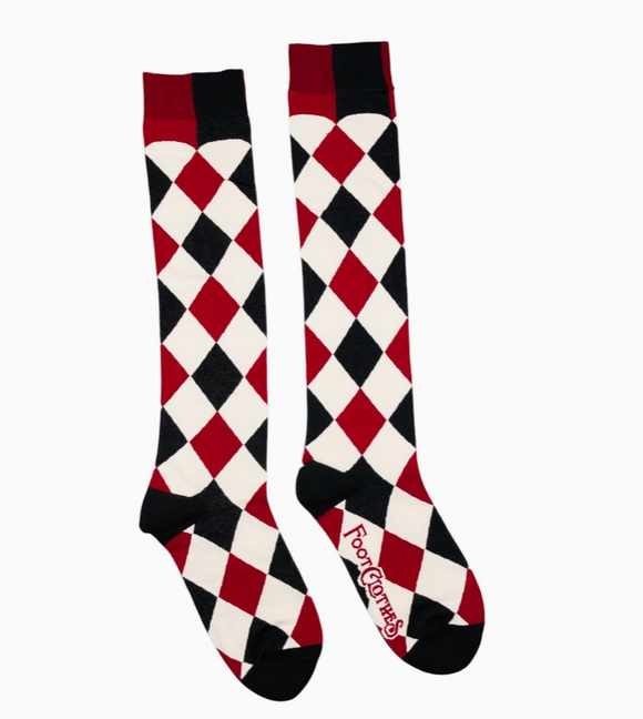 Haunting Harlequin Knee High Socks