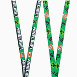Minecraft Lanyard with Rubber Creeper Face Charm
