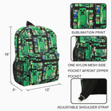 Minecraft Creeper All-Over Print 18" Backpack