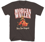 Morgan Wallen Live Cowgirls - Brown T-Shirt