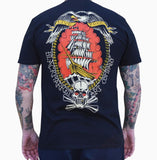 Live Free- Pirate Ship  - T-shirt