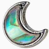 Abalone Shell Crescent Moon Studs