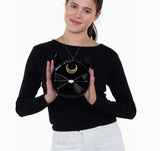 Luna Anime Sailor Moon Styled - Mystical Black Cat Face -  Crossbody Bag