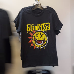 Blink 182, Punk Smiley - Black  T-shirt