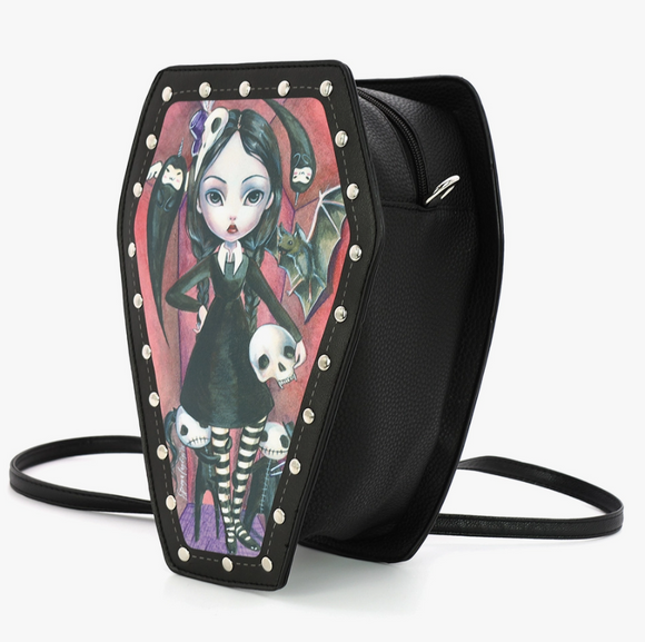 Coffin Girl Mini Backpack in Vinyl
