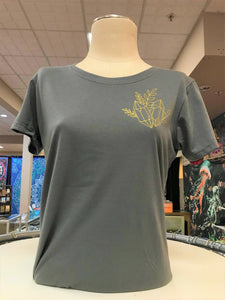 Crystal and Floral Gold - Grey Women's T-shirt