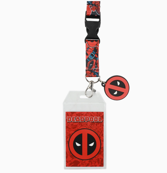 Marvel Deadpool Mask Logo Lanyard